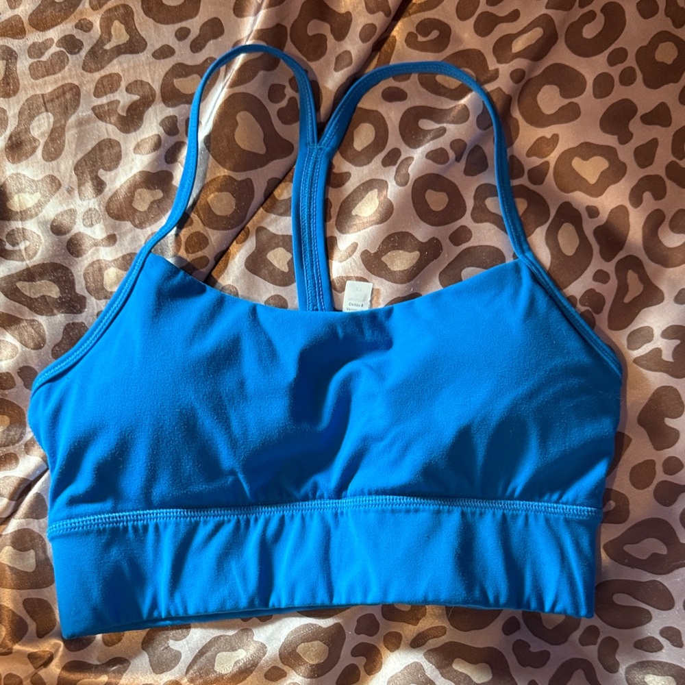 Blue Lulu Lemon sports bra